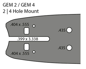 2 Hole / 4 Hole Mount - GEM 2 / GEM 4